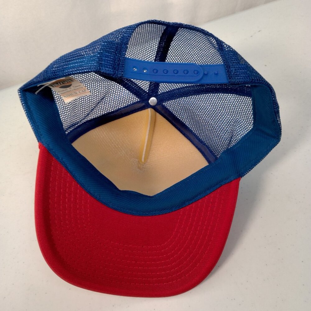 Vintage Pepsi Cola Trucker Cap Hat Foam Mesh Snap Back Red White Blue Nissun - Picture 10 of 11